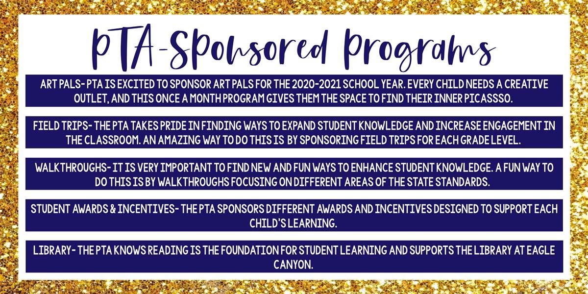 PTA-Sponsored Programs 